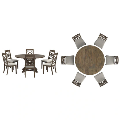 Sylvestra Espresso Finish Dining Set