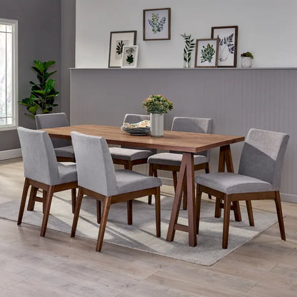 Kwame Mid-Century Modern 7 Piece Dining Set by Christopher Knight Home