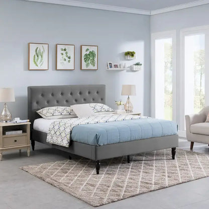 Atterbury Upholstered Queen Platform Bed by Christopher Knight Home
