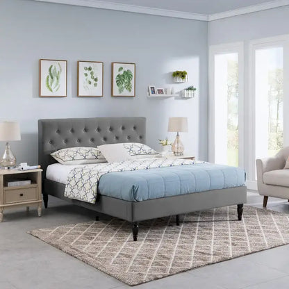 Atterbury Upholstered Queen Platform Bed by Christopher Knight Home