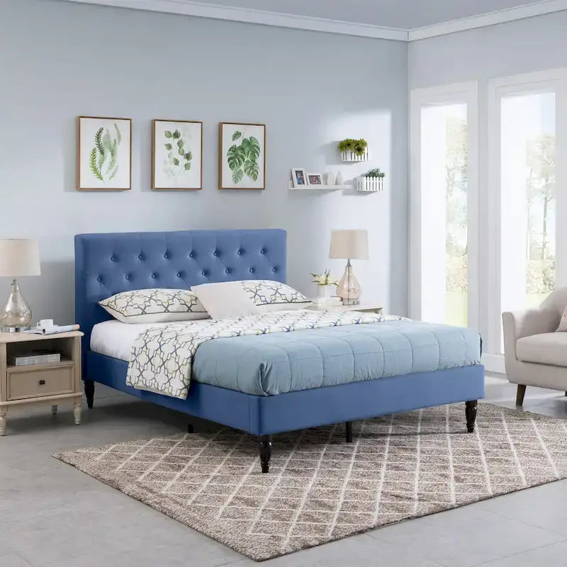 Atterbury Upholstered Queen Platform Bed by Christopher Knight Home
