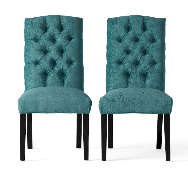 Crown Upholstered Fabric Dining Chairs (Set of 2) by Christopher Knight Home