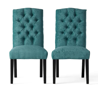 Crown Upholstered Fabric Dining Chairs (Set of 2) by Christopher Knight Home