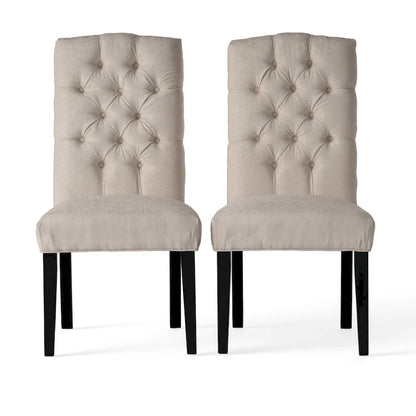 Crown Upholstered Fabric Dining Chairs (Set of 2) by Christopher Knight Home