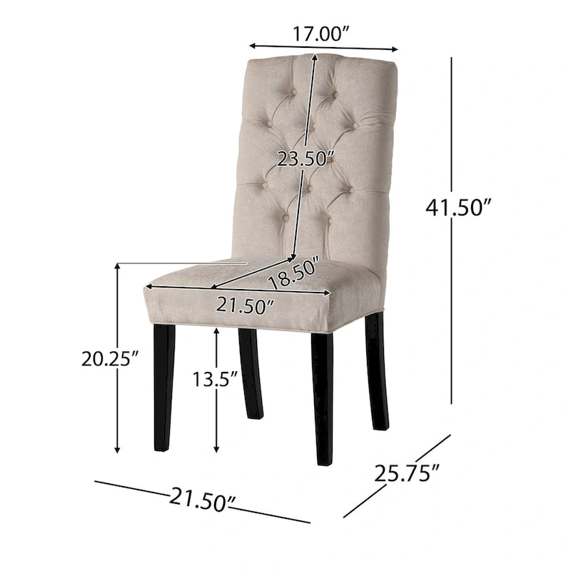 Crown Upholstered Fabric Dining Chairs (Set of 2) by Christopher Knight Home
