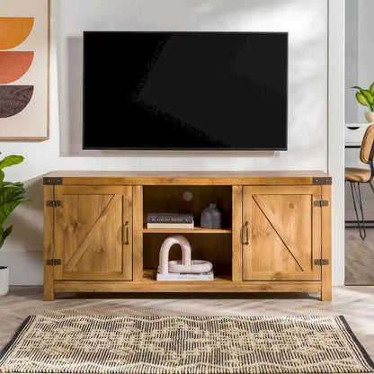 Middlebrook Firebranch 58-inch Barn Door TV Stand