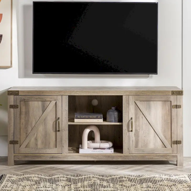 Middlebrook Firebranch 58-inch Barn Door TV Stand