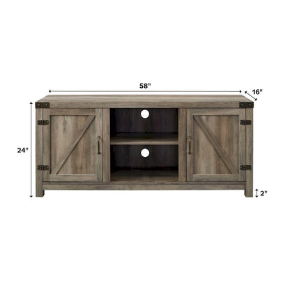 Middlebrook Firebranch 58-inch Barn Door TV Stand