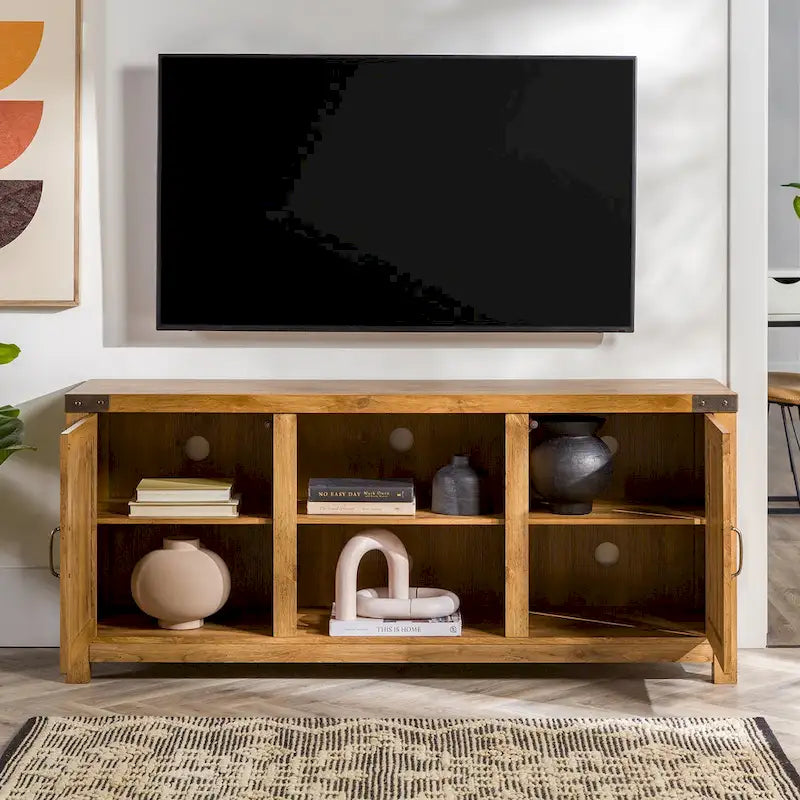 Middlebrook Firebranch 58-inch Barn Door TV Stand
