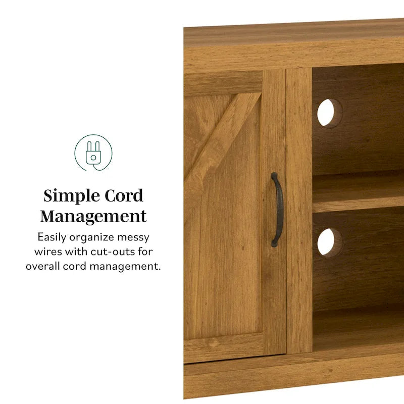 Middlebrook Firebranch 58-inch Barn Door TV Stand