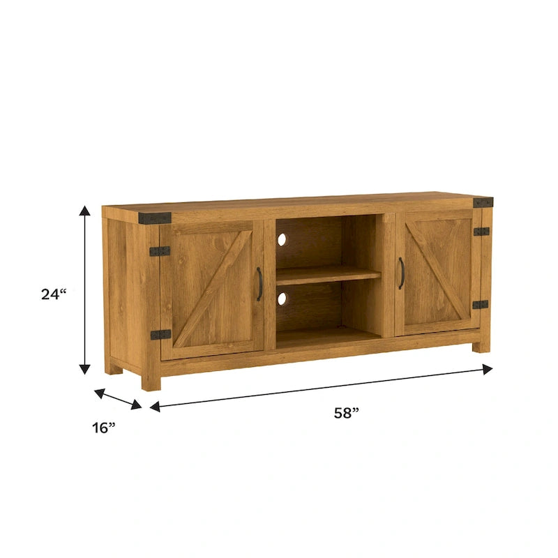 Middlebrook Firebranch 58-inch Barn Door TV Stand