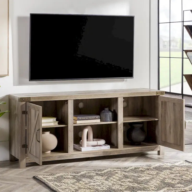 Middlebrook Firebranch 58-inch Barn Door TV Stand