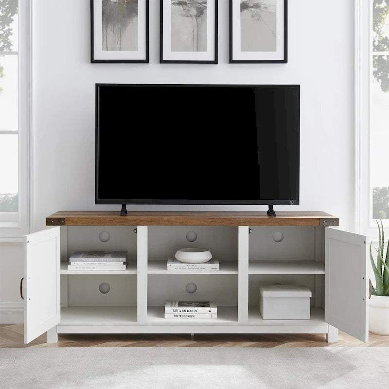 Middlebrook Firebranch 58-inch Barn Door TV Stand