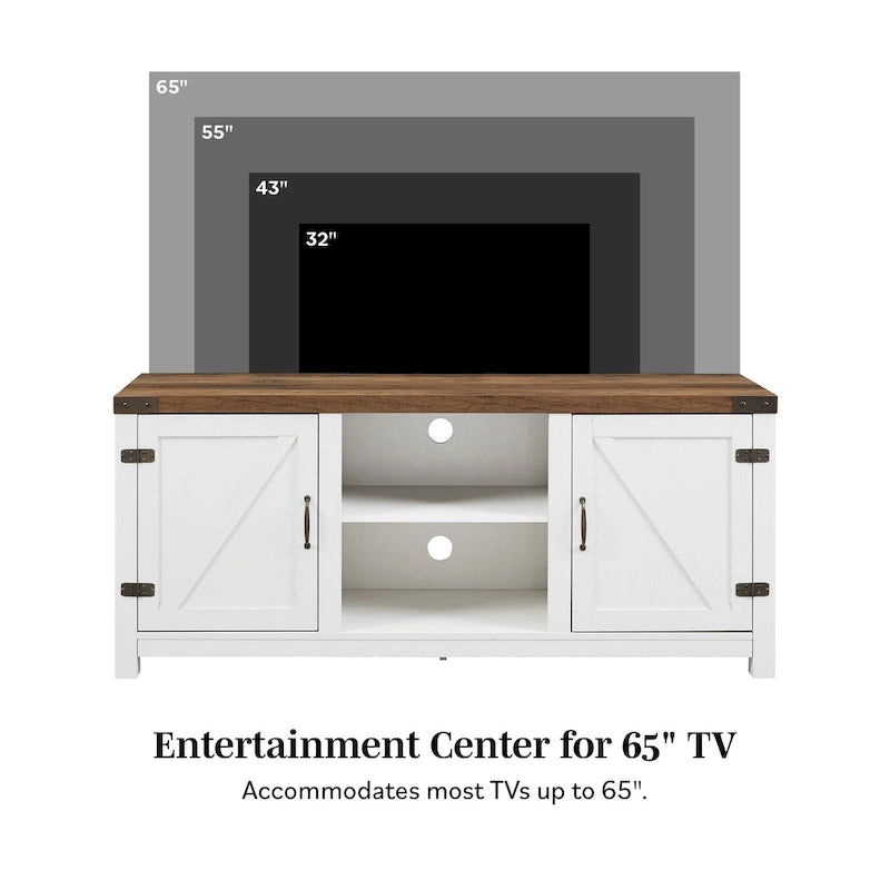 Middlebrook Firebranch 58-inch Barn Door TV Stand