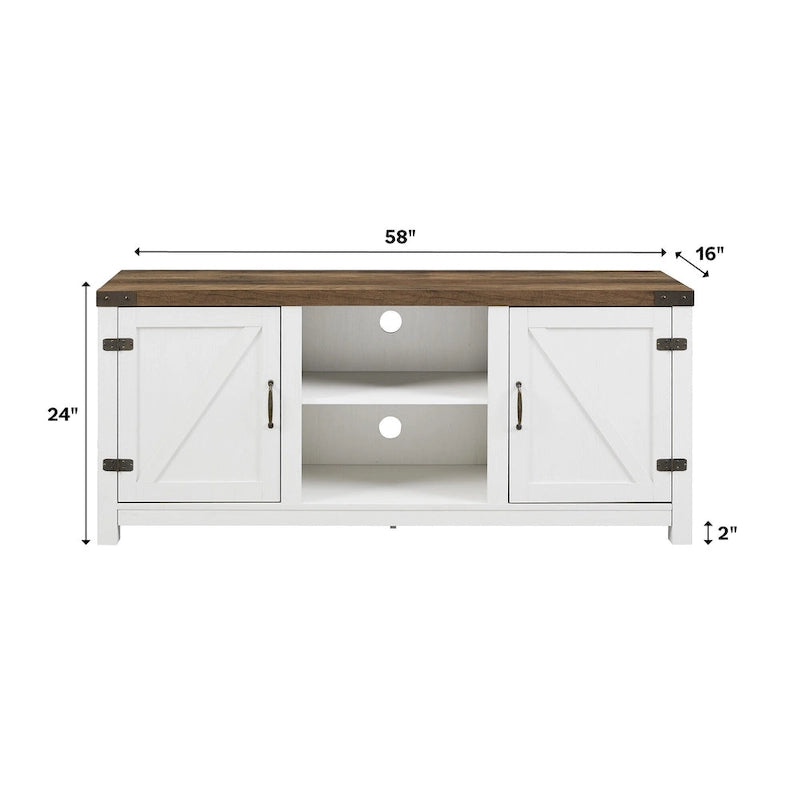 Middlebrook Firebranch 58-inch Barn Door TV Stand