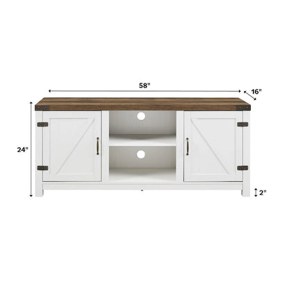 Middlebrook Firebranch 58-inch Barn Door TV Stand