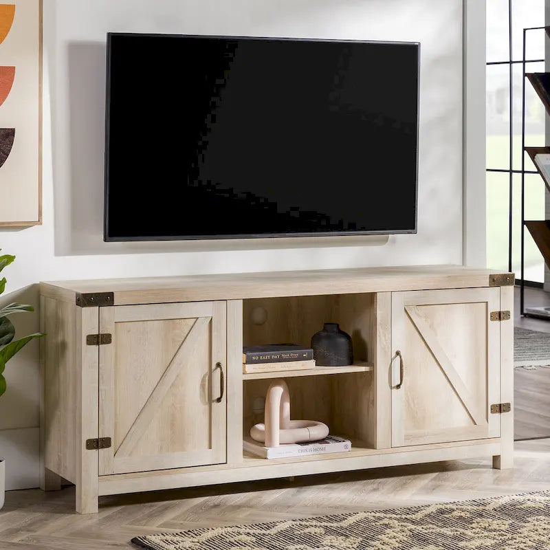 Middlebrook Firebranch 58-inch Barn Door TV Stand