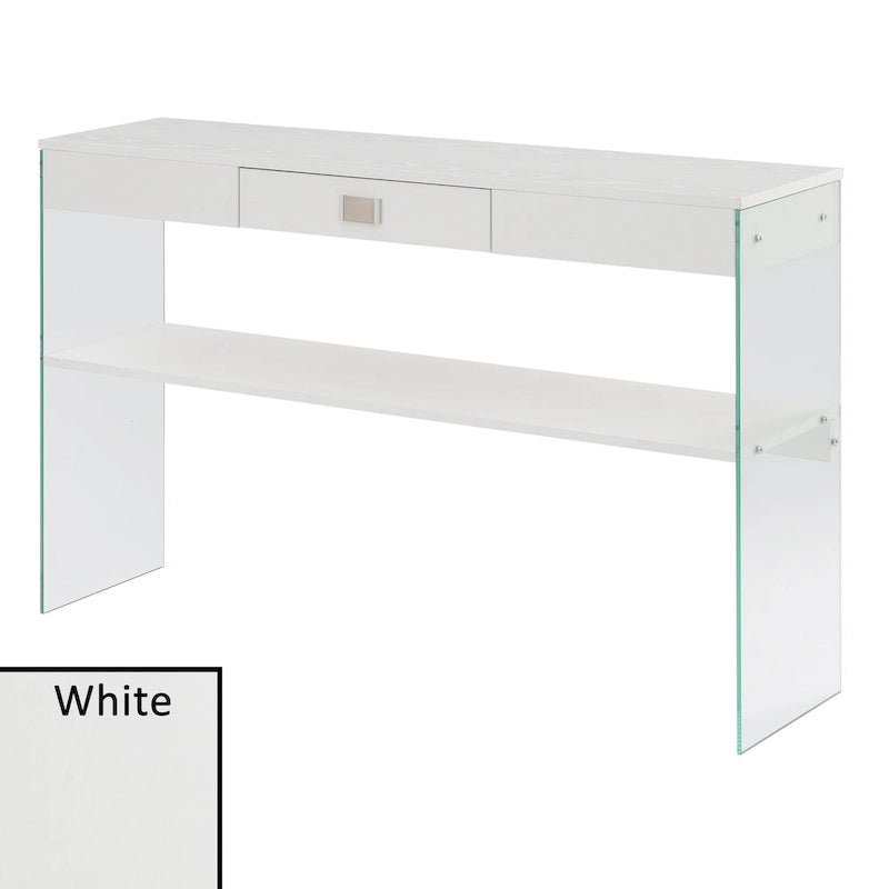 Convenience Concepts SoHo 1 Drawer Glass Console Table with Shelf