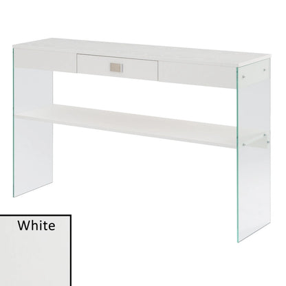 Convenience Concepts SoHo 1 Drawer Glass Console Table with Shelf