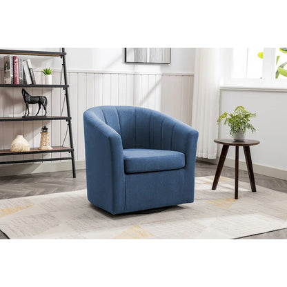 Porthos Home Matilde Swivel Fabric Barrel Accent Chair with Removable Seat Cushion
