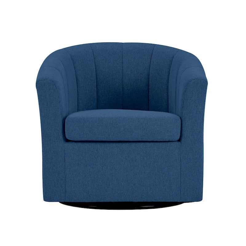 Porthos Home Matilde Swivel Fabric Barrel Accent Chair with Removable Seat Cushion