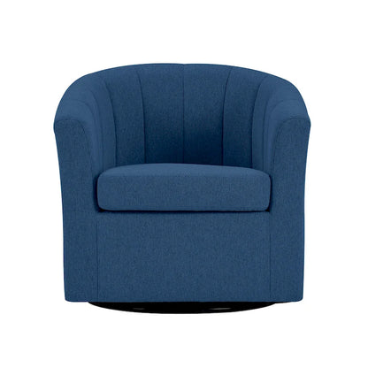Porthos Home Matilde Swivel Fabric Barrel Accent Chair with Removable Seat Cushion
