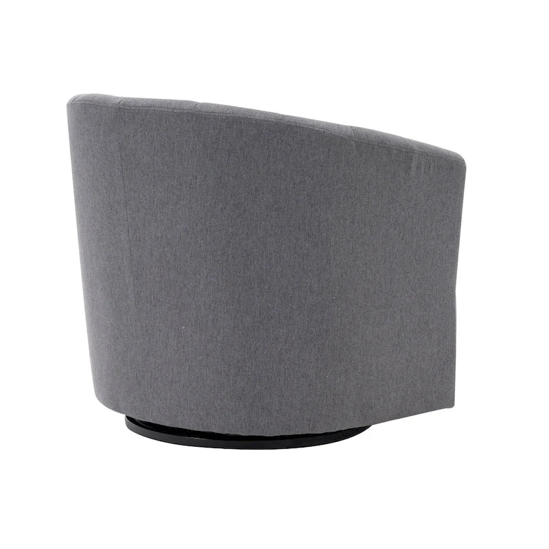 Porthos Home Matilde Swivel Fabric Barrel Accent Chair with Removable Seat Cushion