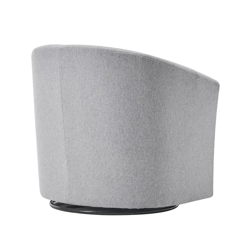 Porthos Home Matilde Swivel Fabric Barrel Accent Chair with Removable Seat Cushion