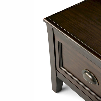 WYNDENHALL Portland SOLID WOOD 42 inch Wide Transitional Entryway Storage Bench with Drawers - 42 Inches wide