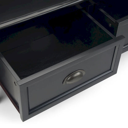 WYNDENHALL Portland SOLID WOOD 42 inch Wide Transitional Entryway Storage Bench with Drawers - 42 Inches wide