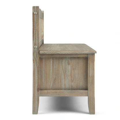 WYNDENHALL Portland SOLID WOOD 42 inch Wide Transitional Entryway Storage Bench with Drawers - 42 Inches wide