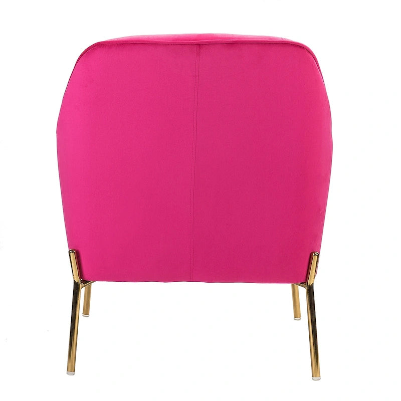 Marina Modern Velvet Accent Chair with Golden Legs Set of 2 by HULALA HOME