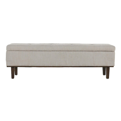 Louise Tufted Storage Bench, Light Beige 54 By Kosas Home
