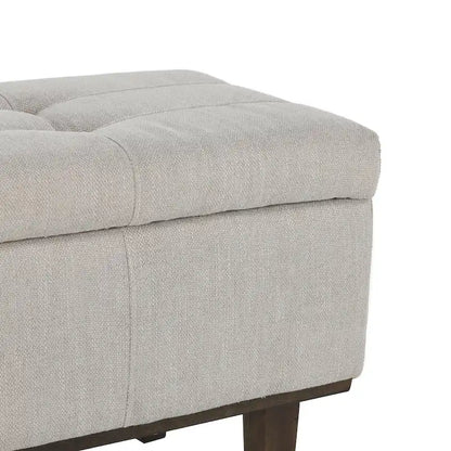 Louise Tufted Storage Bench, Light Beige 54 By Kosas Home