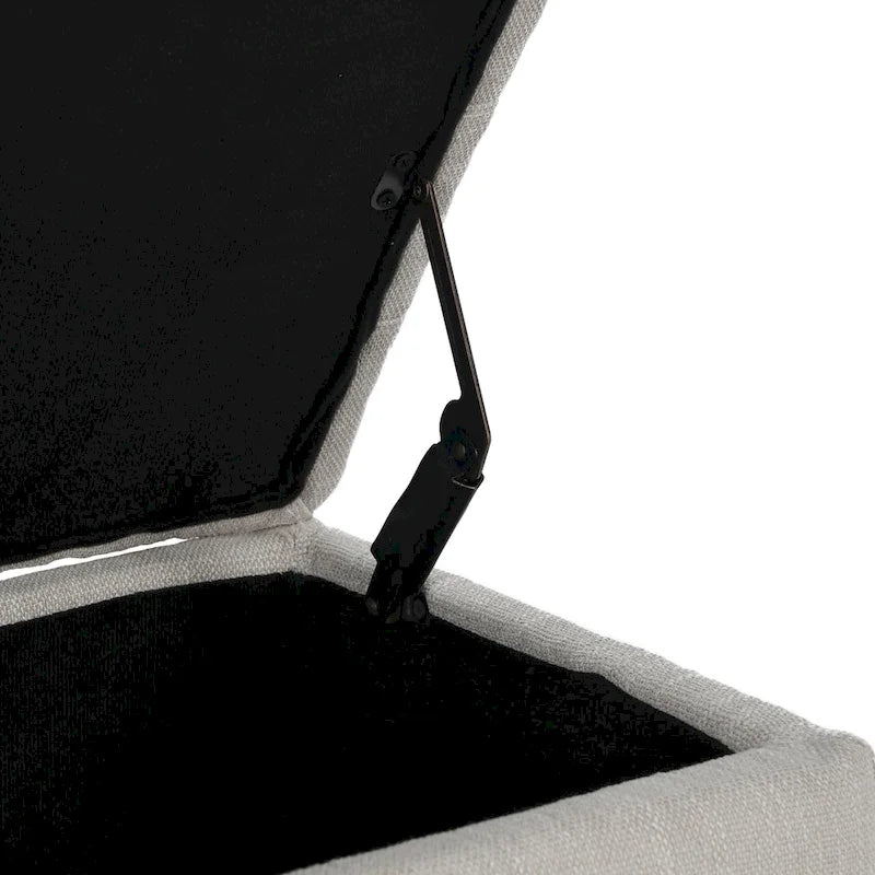 Louise Tufted Storage Bench, Light Beige 54 By Kosas Home