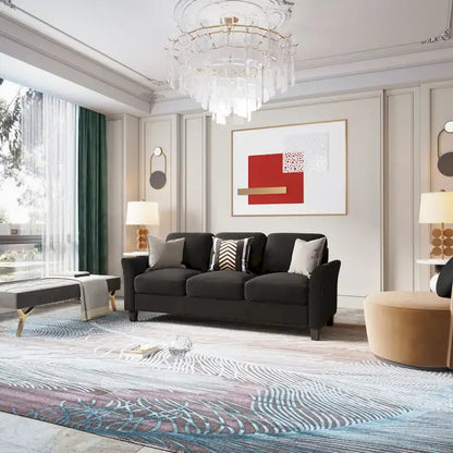 3-Seat Linen Fabric Sofa