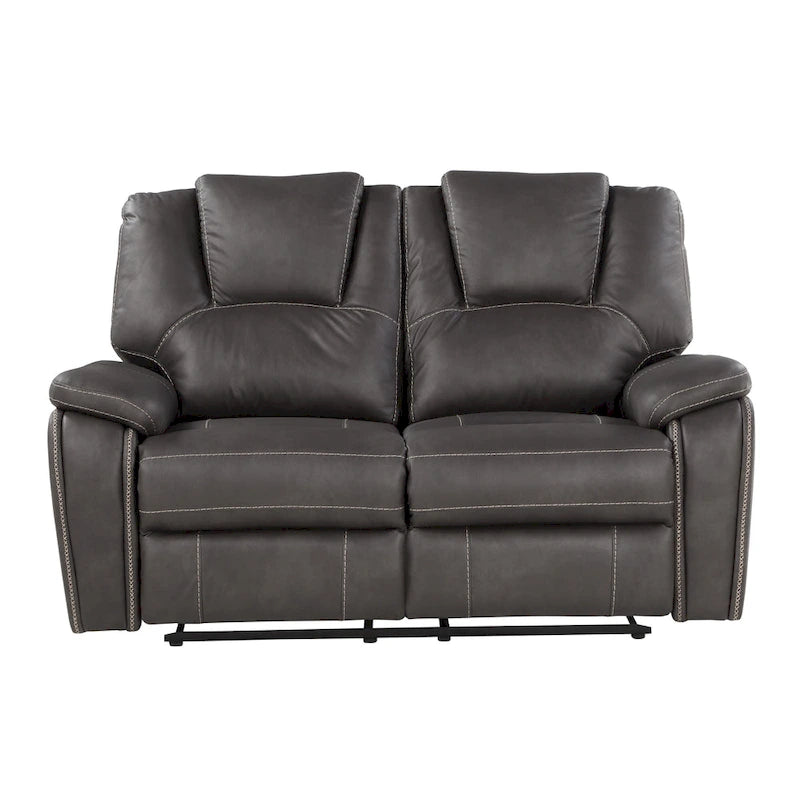 Steve Silver Kameryn Faux Leather Manual Reclining Loveseat