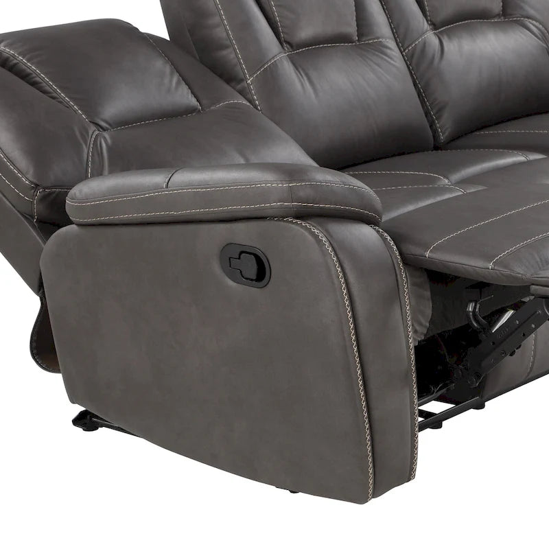 Steve Silver Kameryn Faux Leather Manual Reclining Loveseat
