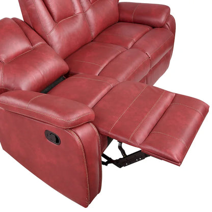 Steve Silver Kameryn Faux Leather Manual Reclining Loveseat