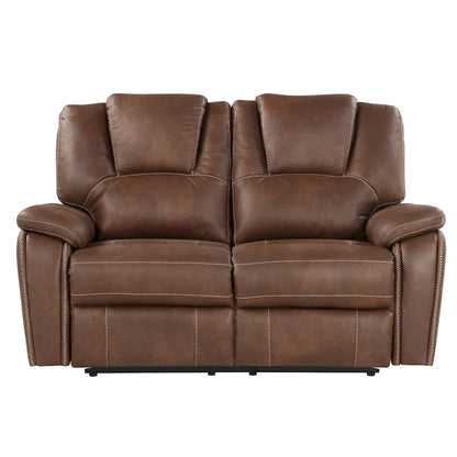 Steve Silver Kameryn Faux Leather Manual Reclining Loveseat