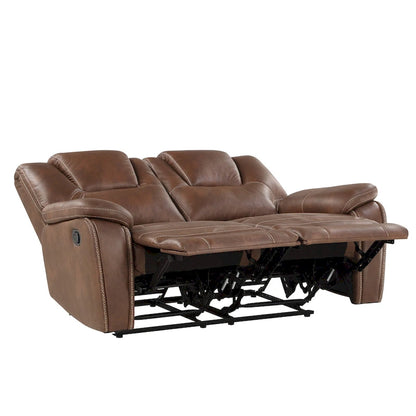 Steve Silver Kameryn Faux Leather Manual Reclining Loveseat