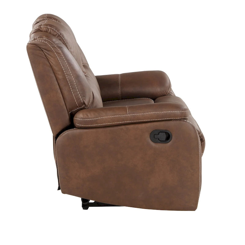 Steve Silver Kameryn Faux Leather Manual Reclining Loveseat