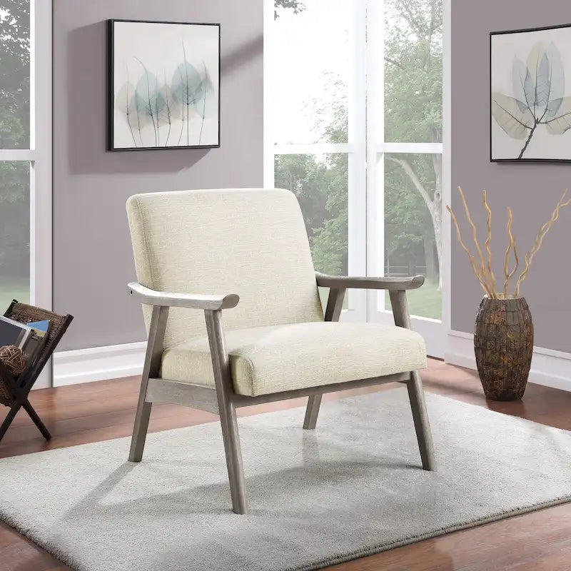 Weldon Mid-Century Fabric Upholstered Chair