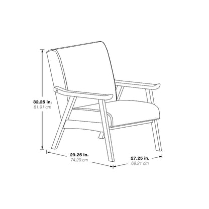 Weldon Mid-Century Fabric Upholstered Chair