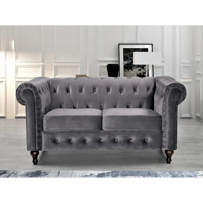 Brooks Classic Chesterfield 3-Piece Living Room Set-Chair Loveseat & Sofa