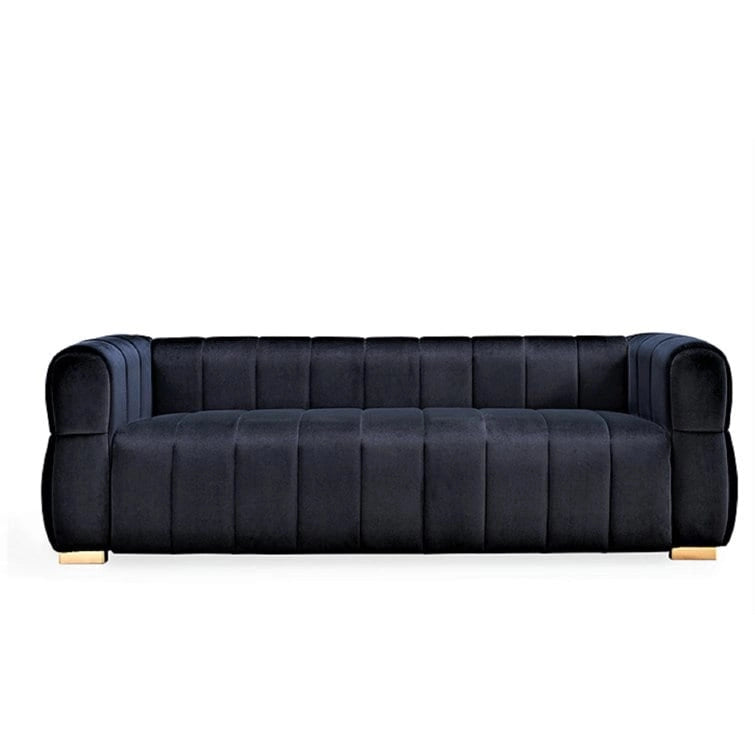 Carlan 89 Velvet Tuxedo Arm Sofa