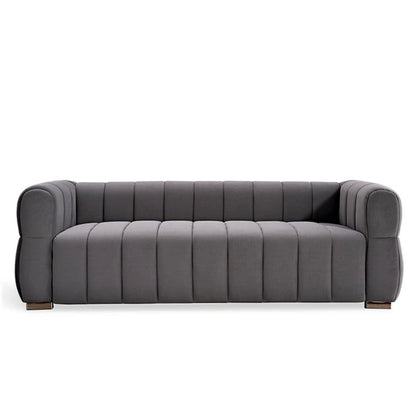 Carlan 89 Velvet Tuxedo Arm Sofa
