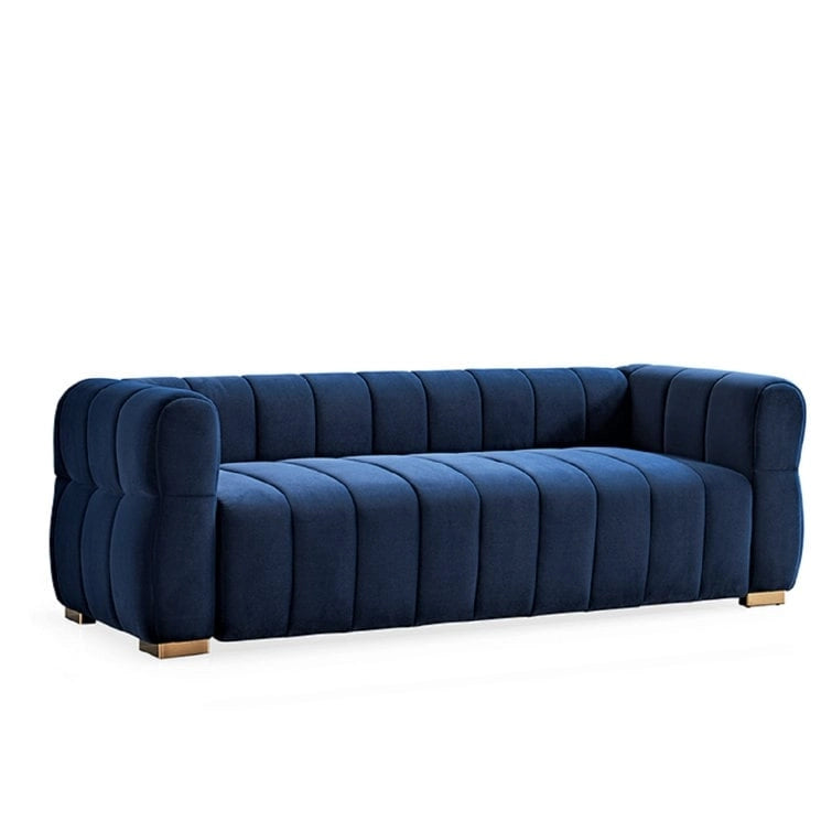 Carlan 89 Velvet Tuxedo Arm Sofa