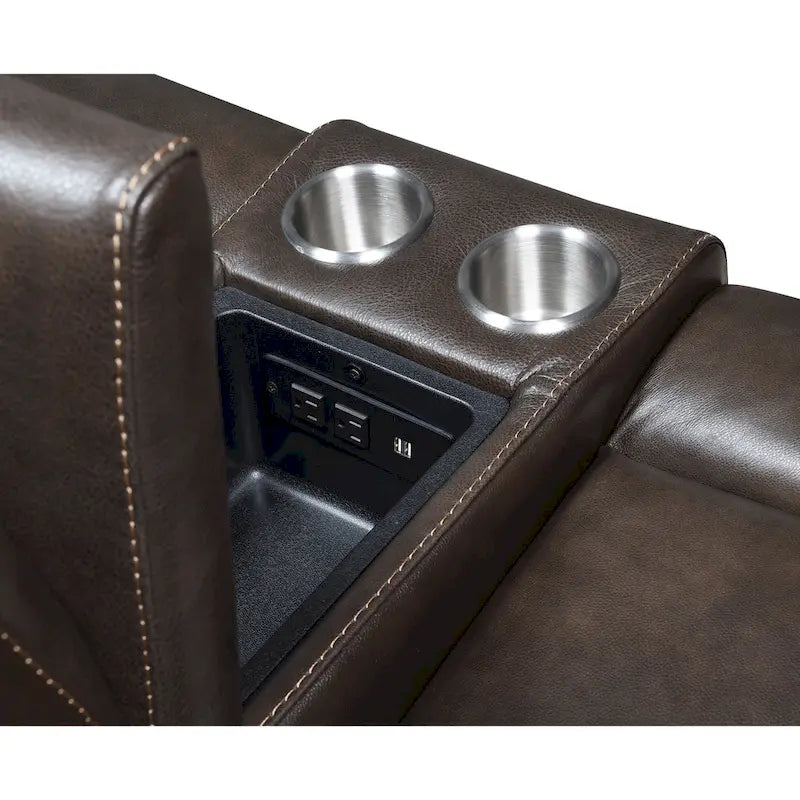 Steve Silver Ferndale Power Reclining Top Grain Leather Sofa