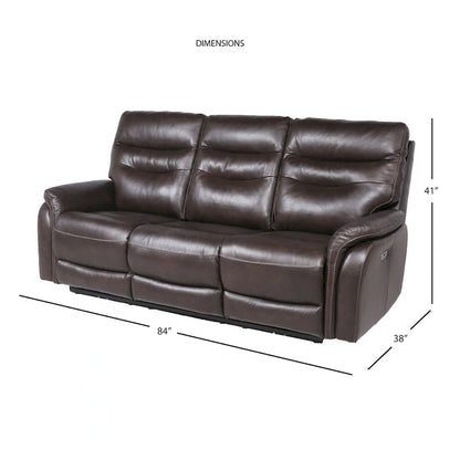 Steve Silver Ferndale Power Reclining Top Grain Leather Sofa